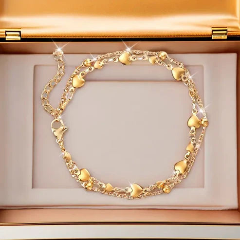 Golden Heart Radiant Bracelet