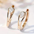Golden Zirconia Drop Earrings