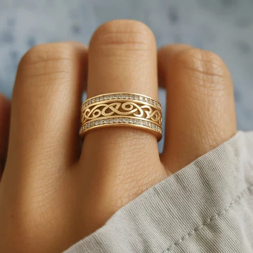 Radiant Hollow Golden Band
