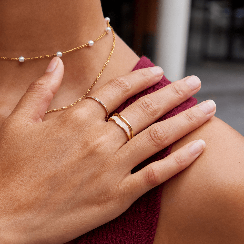 Golden Sculptural Wrap Ring