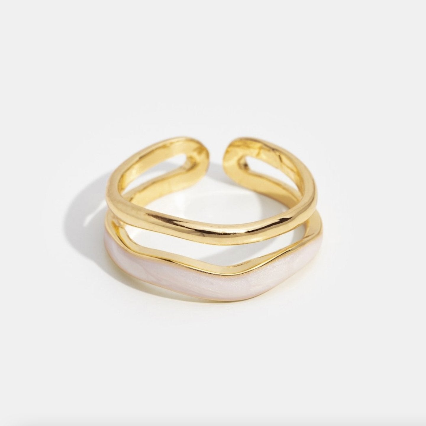 Golden Sculptural Wrap Ring