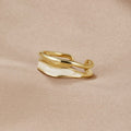 Golden Sculptural Wrap Ring
