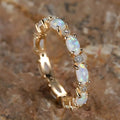 Vintage Gold Opal Eternal Ring