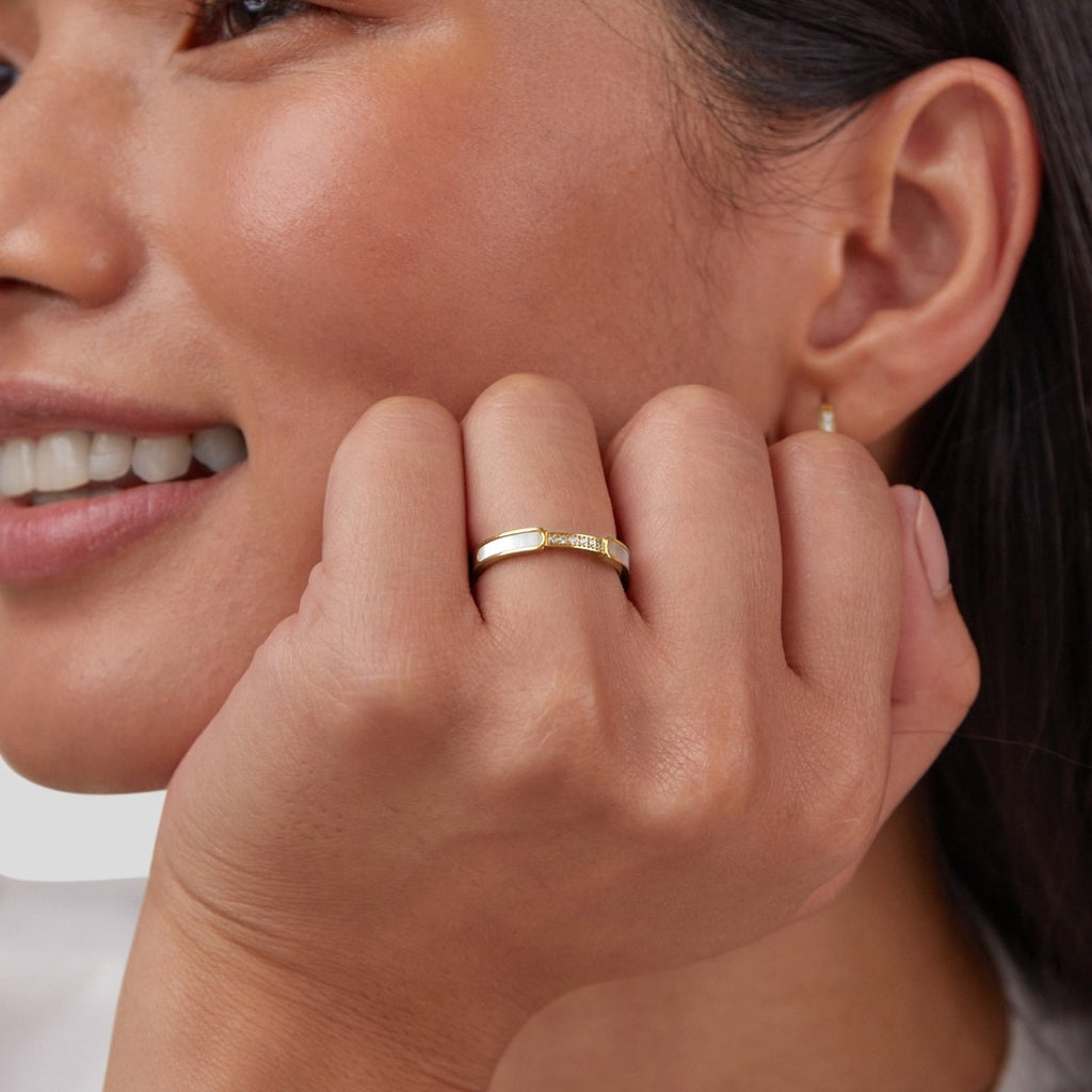 Gold Inlay Band Ring -> Gold Inlay Ring Band