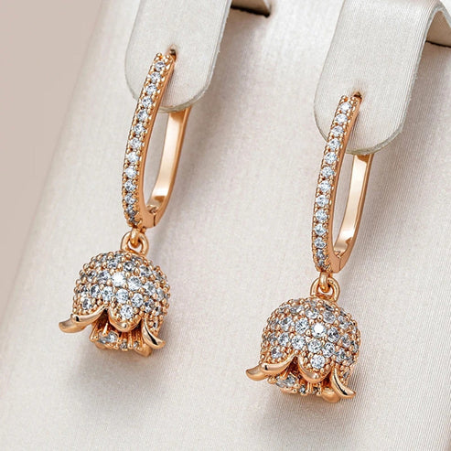 Elegant Radiant Golden Bells Earrings
