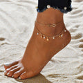 Infinite Ankle Cord Bracelet with Beads and Stars