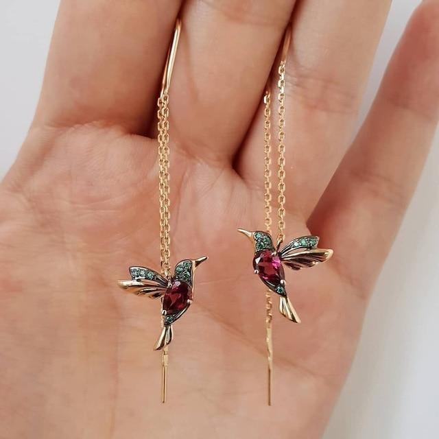 Hummingbird Enamel and Zirconia Studs