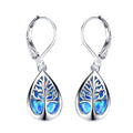 Tree of Life Earrings crafted from Opal and Silver