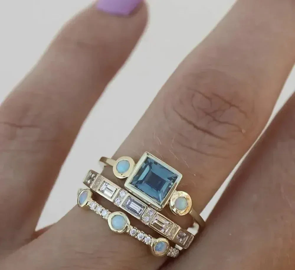Vintage Blue Gemstone Ring