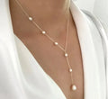 Vintage pearl pendant necklace